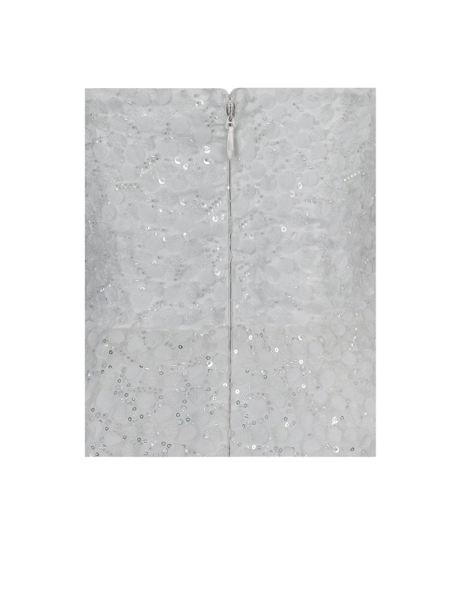 Tressa Beaded Mesh Strapless Mini Dress - HOUSE OF SHE