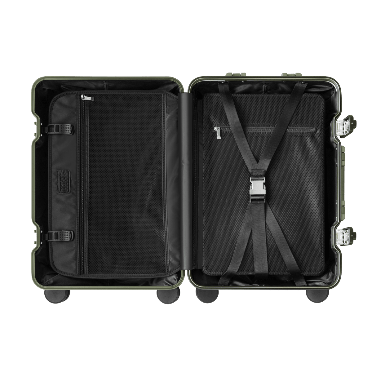 TREVA Aluminum Suitcase Army Green - HOUSE OF SHE