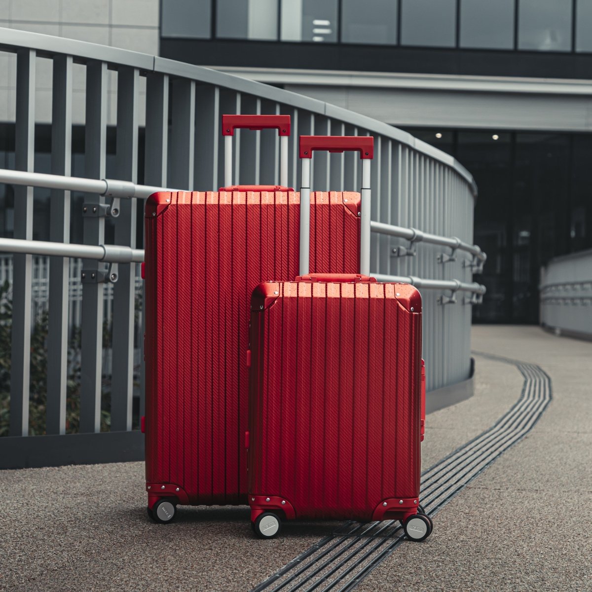 TREVA Aluminum Suitcase Red - HOUSE OF SHE