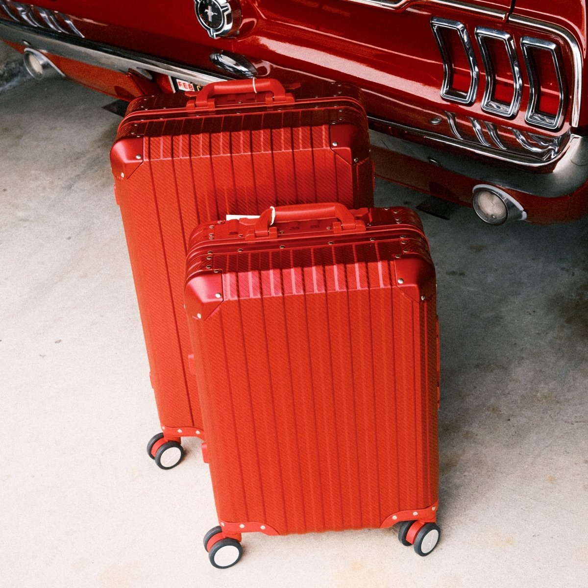TREVA Aluminum Suitcase Red - HOUSE OF SHE