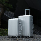 TREVA Aluminum Suitcase Silver - HOUSE OF SHE