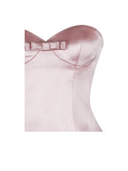 Uliya Rosy Pink Strapless Mermaid Peplum Maxi Dress - HOUSE OF SHE