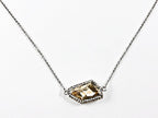 Unique Shape Topaz CZ Silver Necklace - HOUSE OF SHE