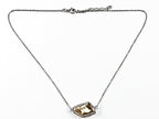 Unique Shape Topaz CZ Silver Necklace - HOUSE OF SHE