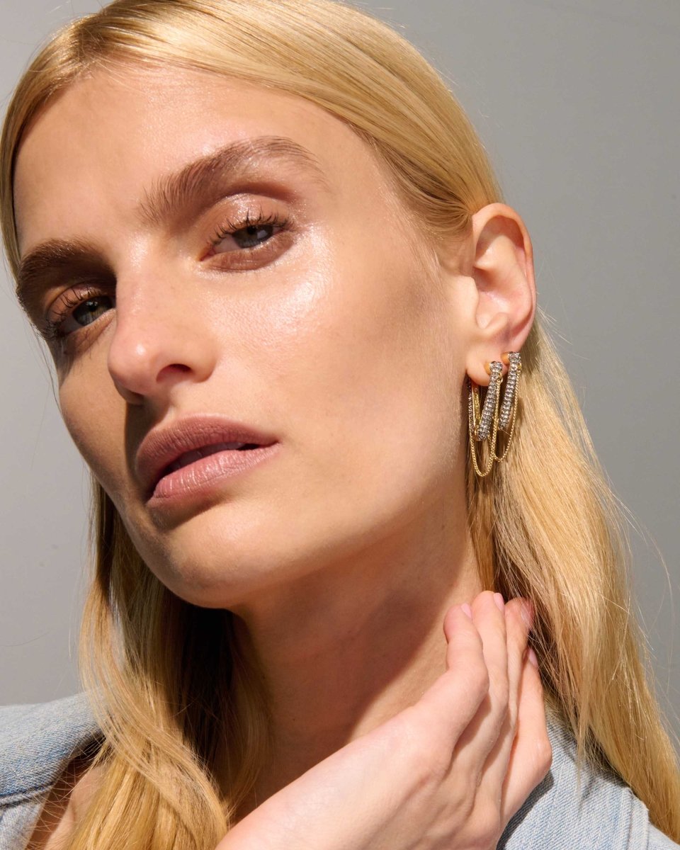 Vera Pavé Mini Earrings - HOUSE OF SHE