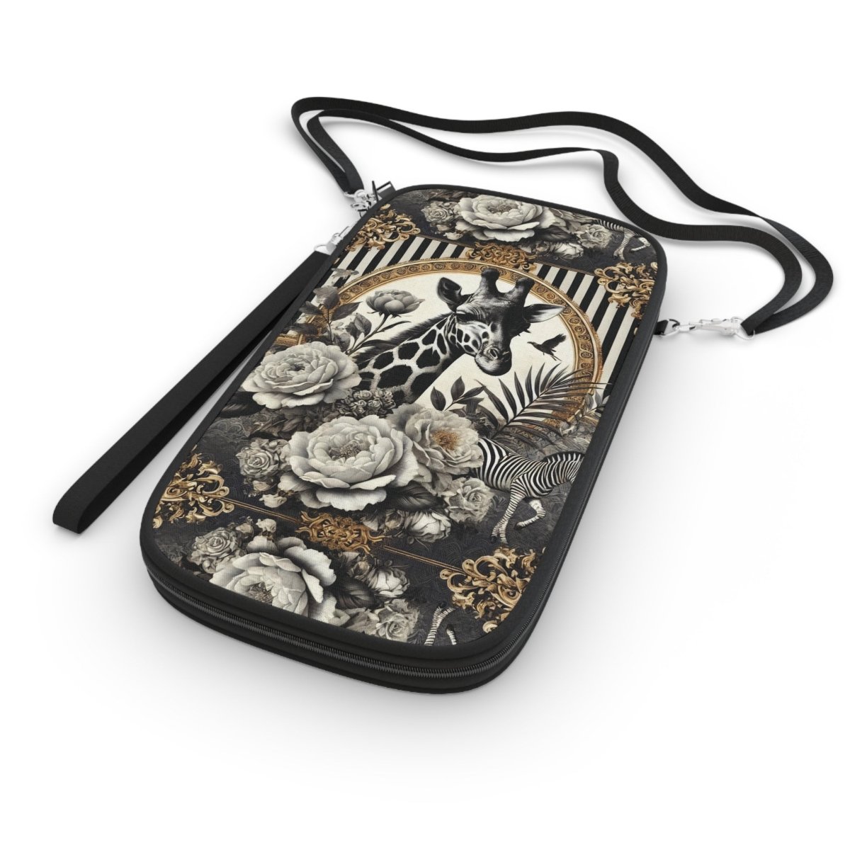 Vintage Safari Passport Wallet — Giraffe & Floral Travel Document Holder - HOUSE OF SHE
