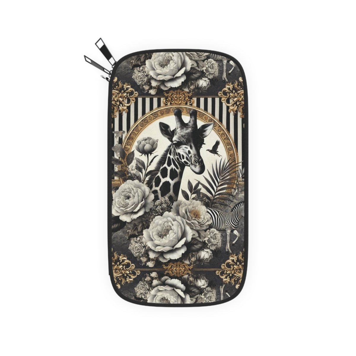 Vintage Safari Passport Wallet — Giraffe & Floral Travel Document Holder - HOUSE OF SHE