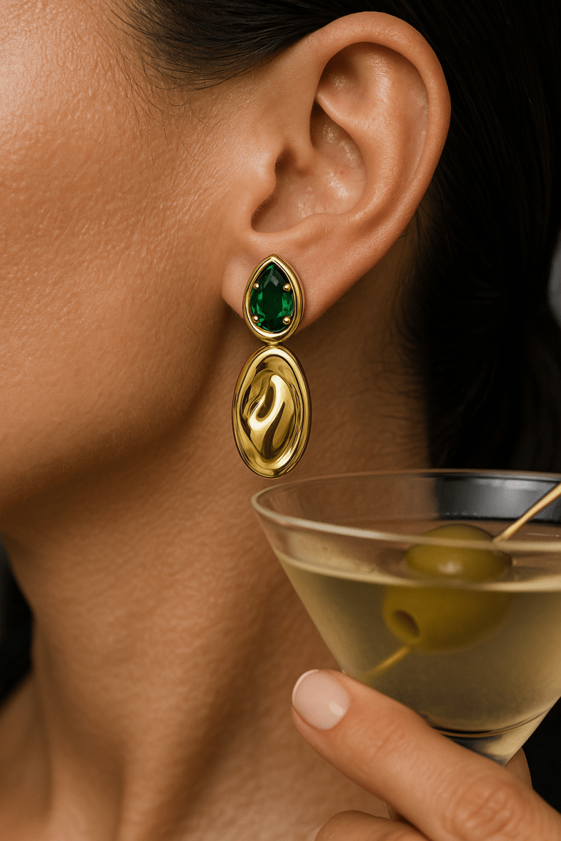 Virginia Emerald Drop Earring - HOUSE OF SHE