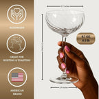 Vivre Luxury Crystal Coupe Glasses – Set of 4 - HOUSE OF SHE