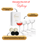 Vivre Luxury Crystal Coupe Glasses – Set of 4 - HOUSE OF SHE
