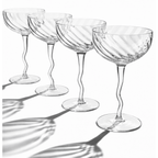 Vivre Luxury Crystal Coupe Glasses – Set of 4 - HOUSE OF SHE