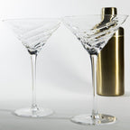 Vortex Crystal Martini Glasses – Set of 2 Luxury Stemware - HOUSE OF SHE