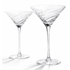 Vortex Crystal Martini Glasses – Set of 2 Luxury Stemware - HOUSE OF SHE