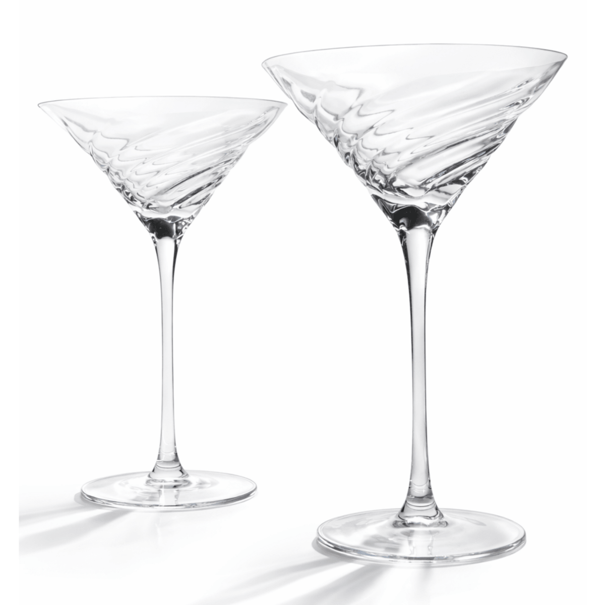 Vortex Crystal Martini Glasses – Set of 2 Luxury Stemware - HOUSE OF SHE