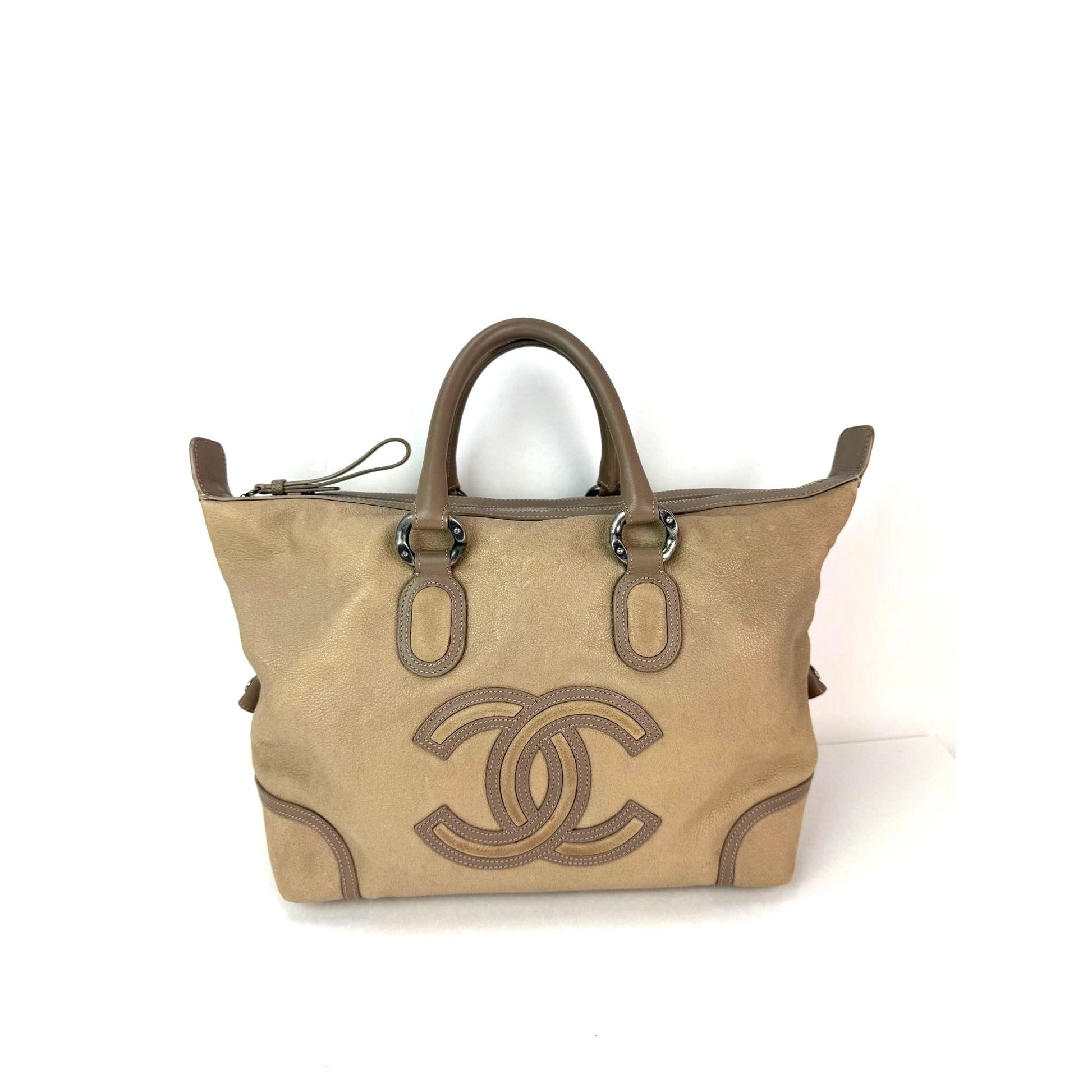 Chanel Washed Beige Calfskin Tote Bag - HOUSE OF SHE