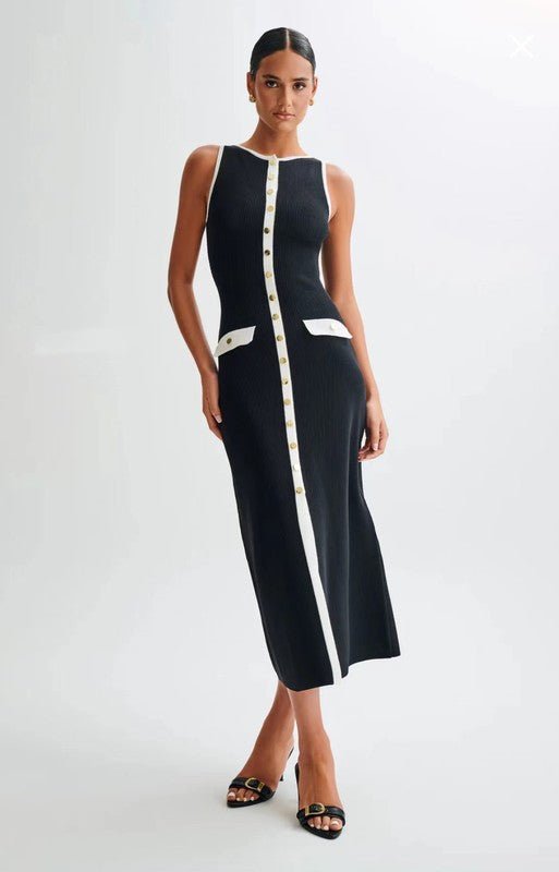 WOMEN FASHION LONG MIDI SWEATER DRESS - HOUSE OF SHE