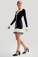 WOMEN FASHION SWEATER MINI DRESS - HOUSE OF SHE