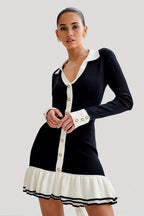 WOMEN FASHION SWEATER MINI DRESS - HOUSE OF SHE