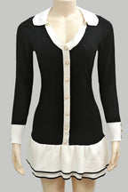 WOMEN FASHION SWEATER MINI DRESS - HOUSE OF SHE
