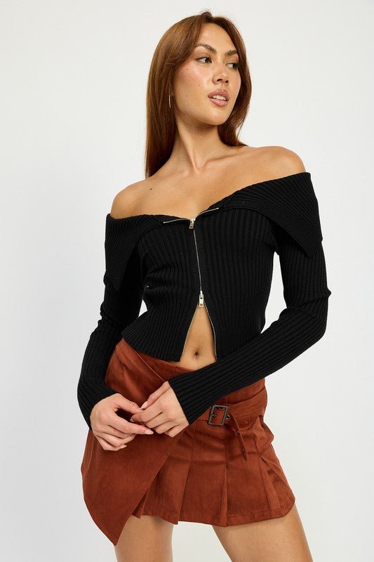 Wrapped Buckle Belt Mini Skirt - HOUSE OF SHE