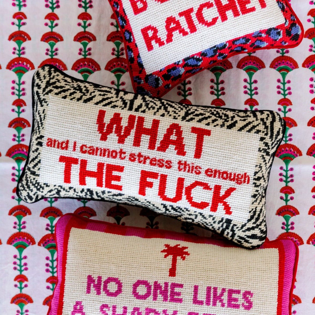 WTF Needlepoint Pillow - HOUSE OF SHE