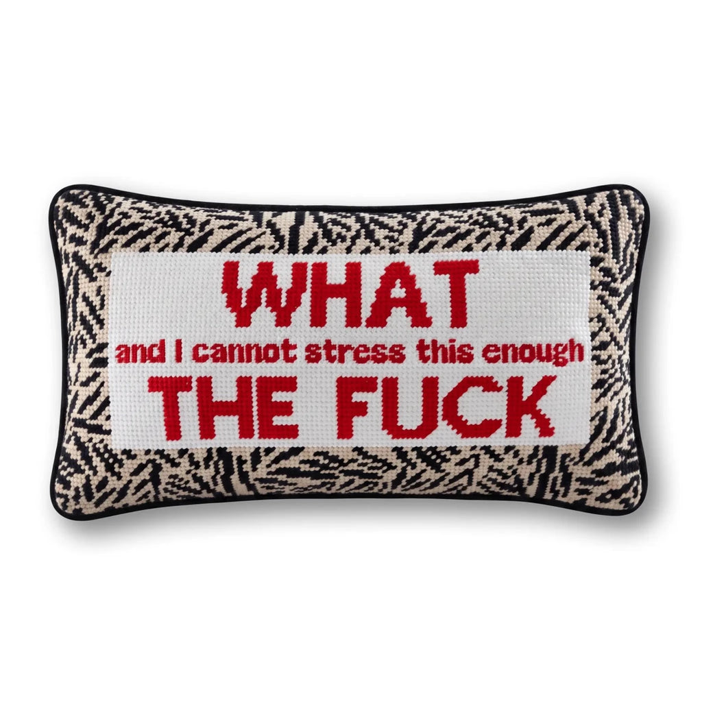 WTF Needlepoint Pillow - HOUSE OF SHE