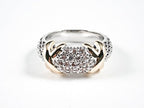X Two Tone Brass Ring - HOUSE OF SHE