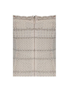 Xiomara Beige & Gold Stripe Crochet Knit Mermaid Midi Dress - HOUSE OF SHE