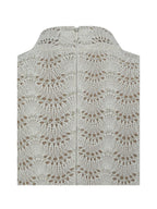 Xylona Beige & Gold Crochet Teardrop Neckline Mermaid Maxi Dress - HOUSE OF SHE