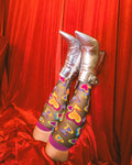 Y2K Hearts Black Sheer Knee High Sock - HOUSE OF SHE