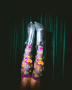 Y2K Hearts Black Sheer Knee High Sock - HOUSE OF SHE