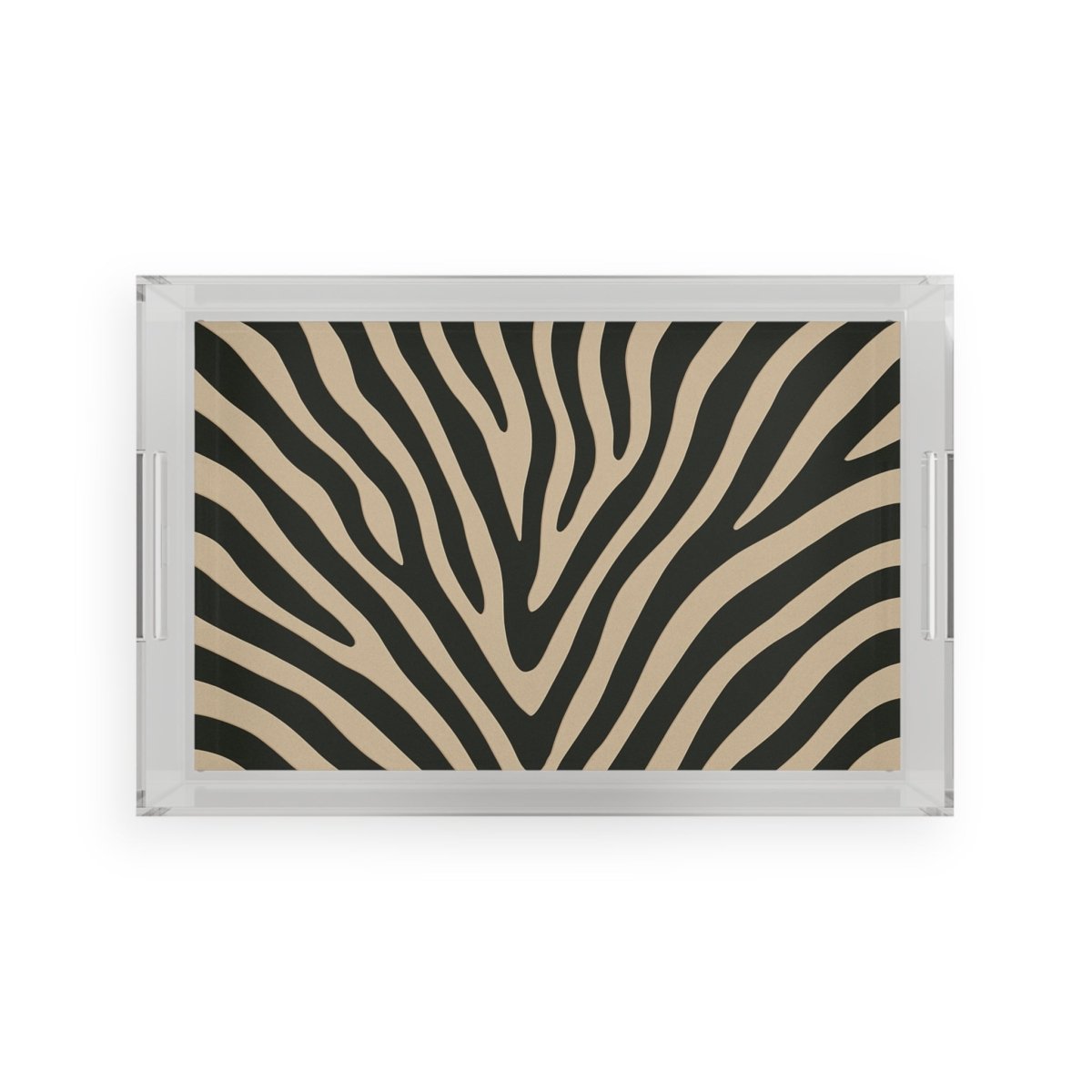 Zebra Print Acrylic Serving Tray - HOUSE OF SHE