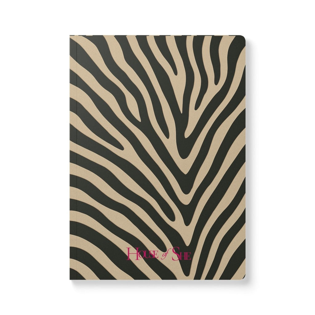 Zebra Print Softcover Journal - Stylish Notebook for Creative Minds - HOUSE OF SHE