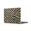 Zebra Stripe Clear MacBook Case — Neutral Black & Beige Animal Print Laptop Cover - HOUSE OF SHE