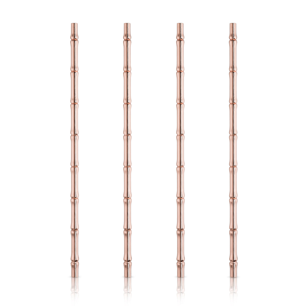 Pacific Bamboo Straws in Copper Set of 4