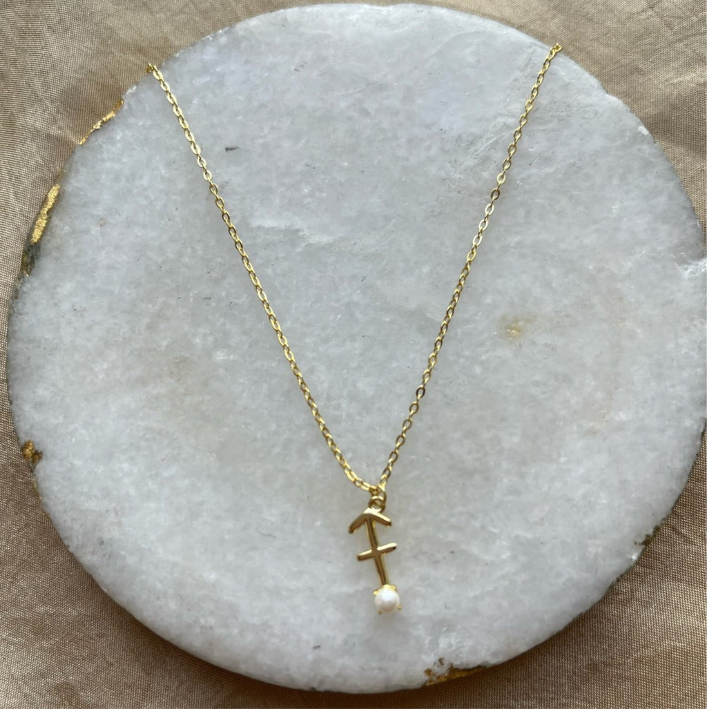 Zodiac Pearl Necklace - HOUSE OF SHE