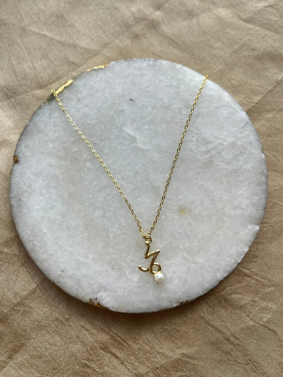 Zodiac Pearl Necklace - HOUSE OF SHE