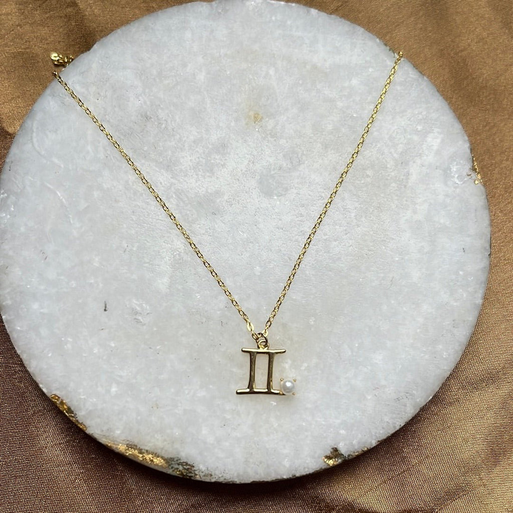 Zodiac Pearl Necklace - HOUSE OF SHE