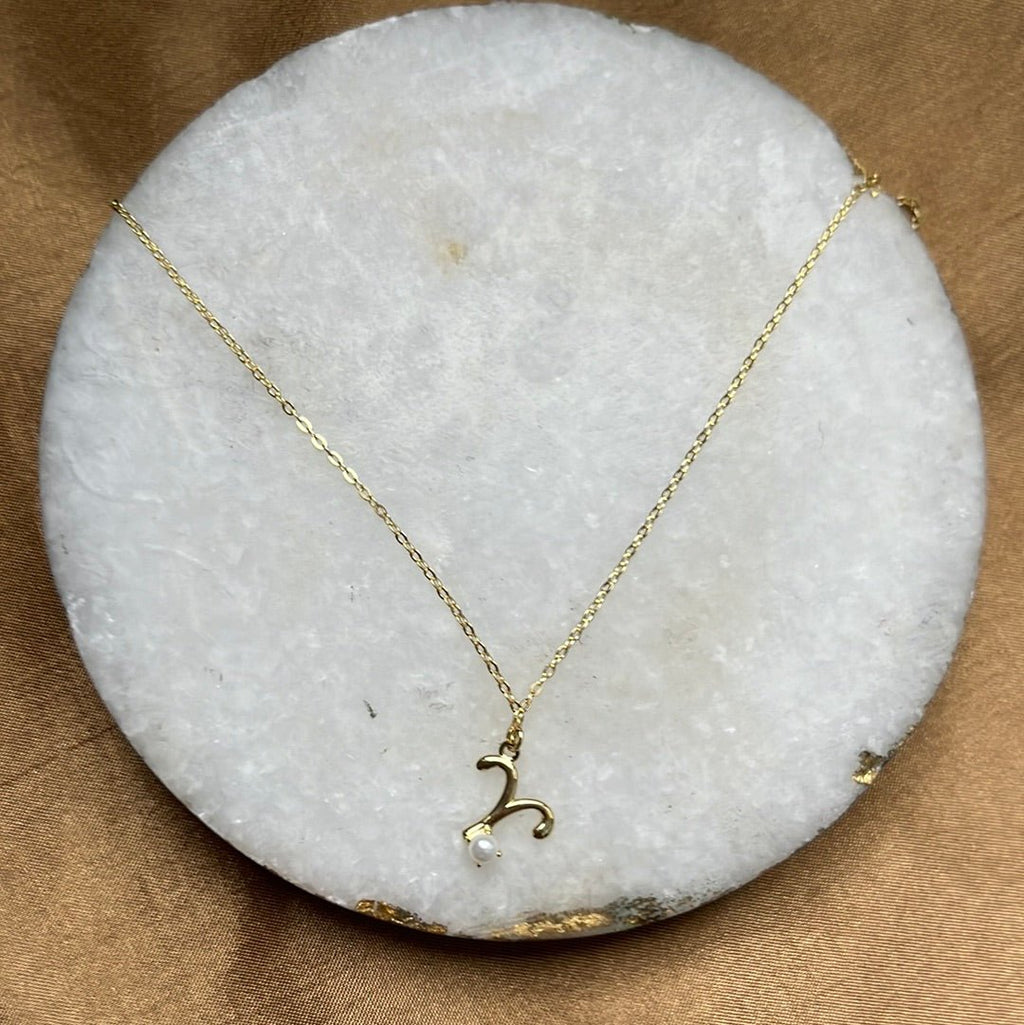 Zodiac Pearl Necklace - HOUSE OF SHE