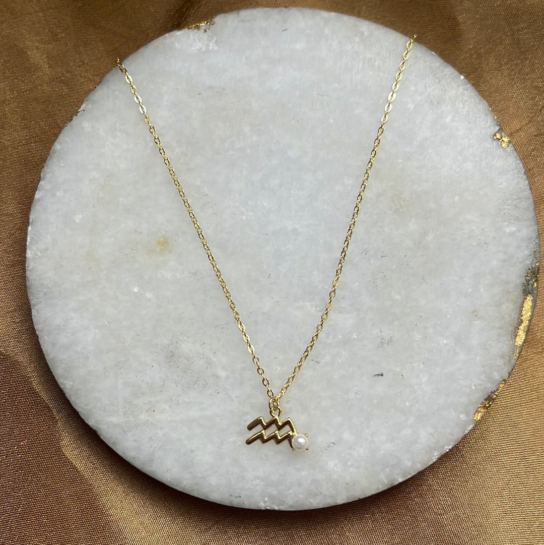 Zodiac Pearl Necklace - HOUSE OF SHE