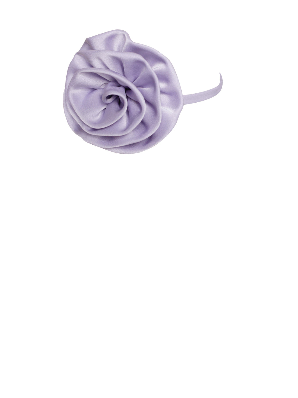 Vida Light Orchid Satin Rose Flower Choker - HOUSE OF SHE