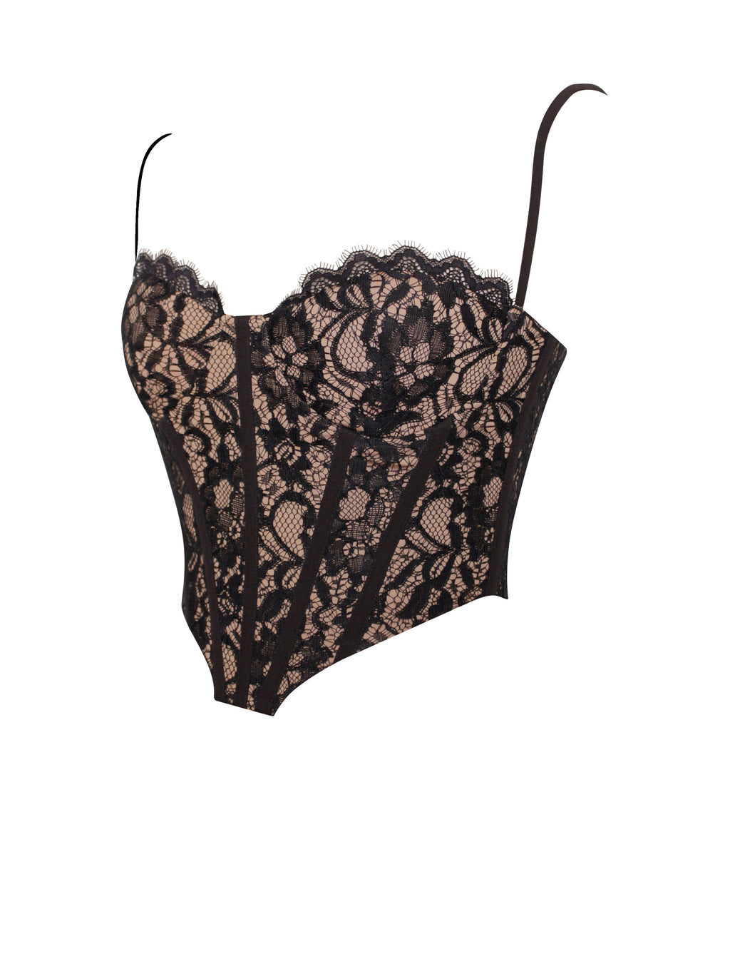 Sia Black Lace Corset Top - HOUSE OF SHE