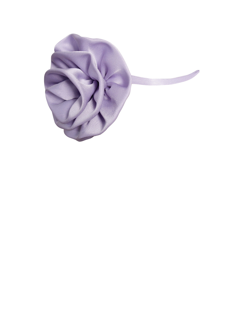 Vida Light Orchid Satin Rose Flower Choker - HOUSE OF SHE