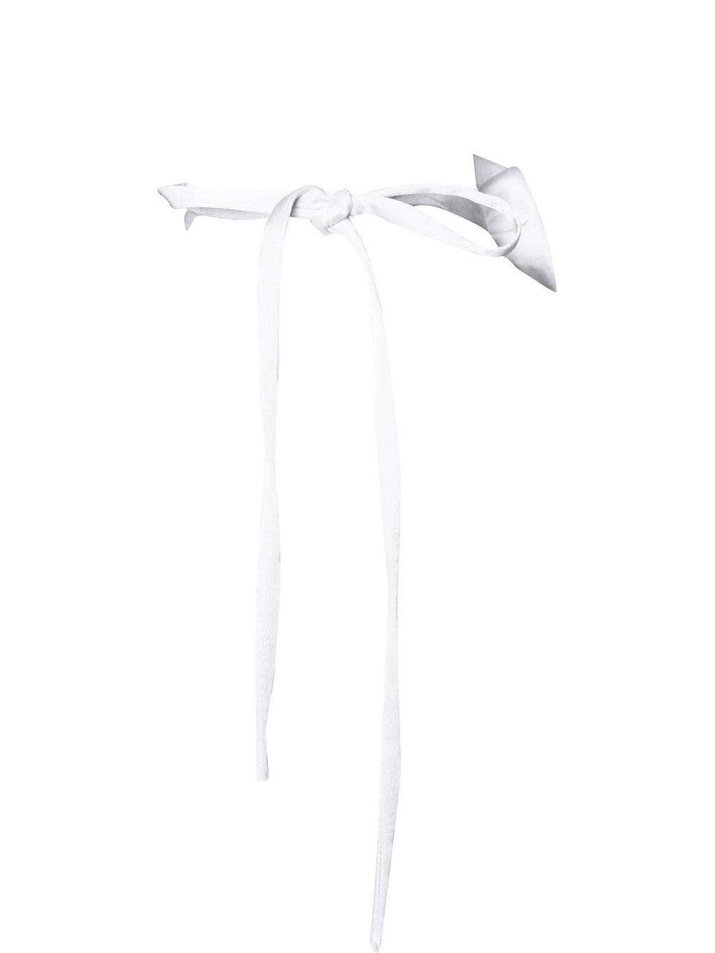 Vida White Satin Rose Flower Choker - HOUSE OF SHE