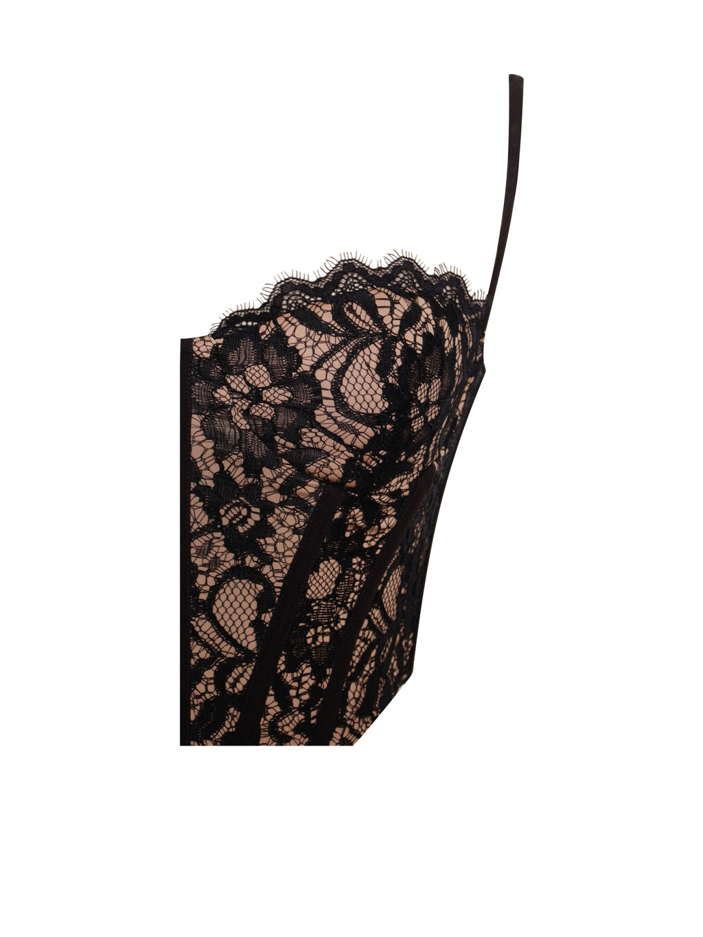 Sia Black Lace Corset Top - HOUSE OF SHE