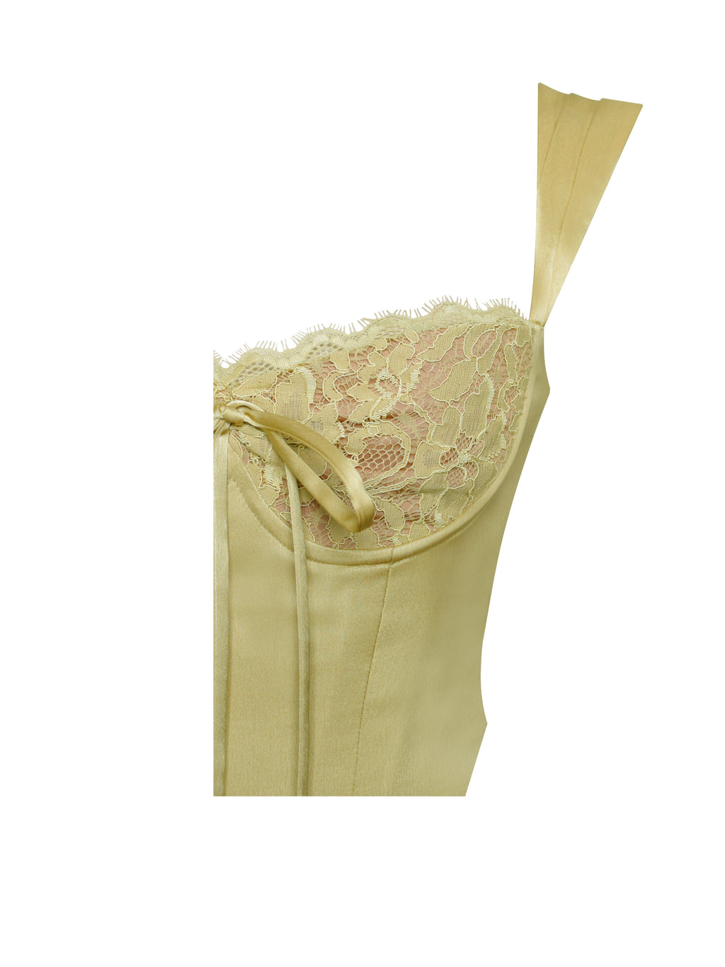 Sahara Lace Satin Corset Top - HOUSE OF SHE