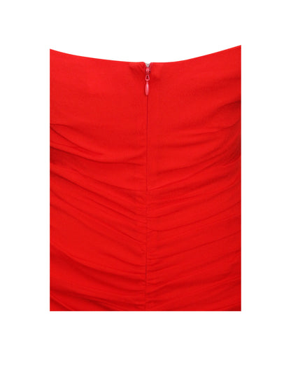 Nadie Red Ruffle Mini Dress