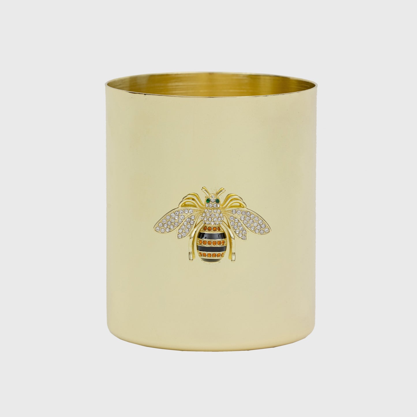 Stripey bee pot, large
