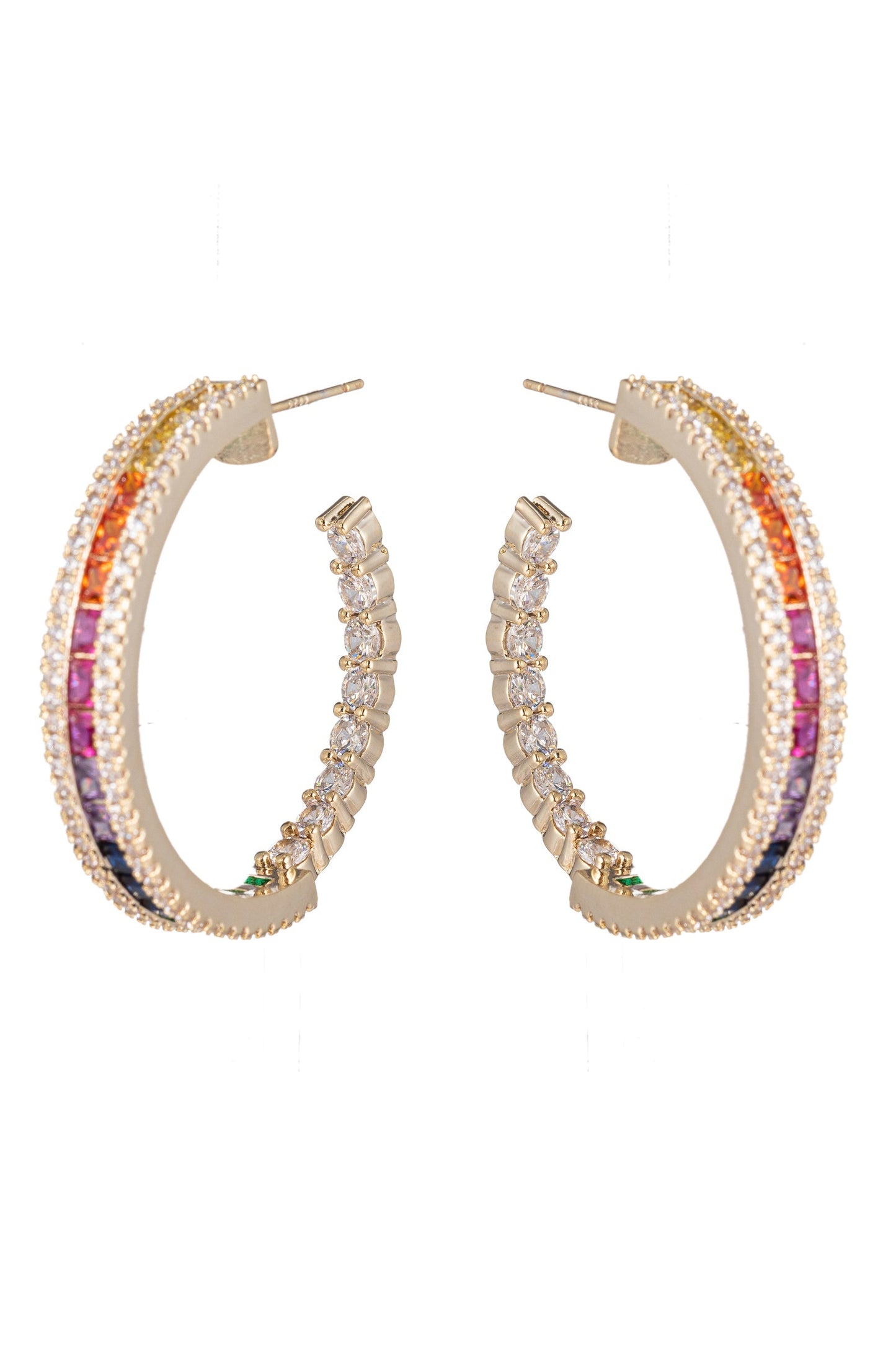 Sophia Rainbow Cubic Zirconia Hoop Earrings