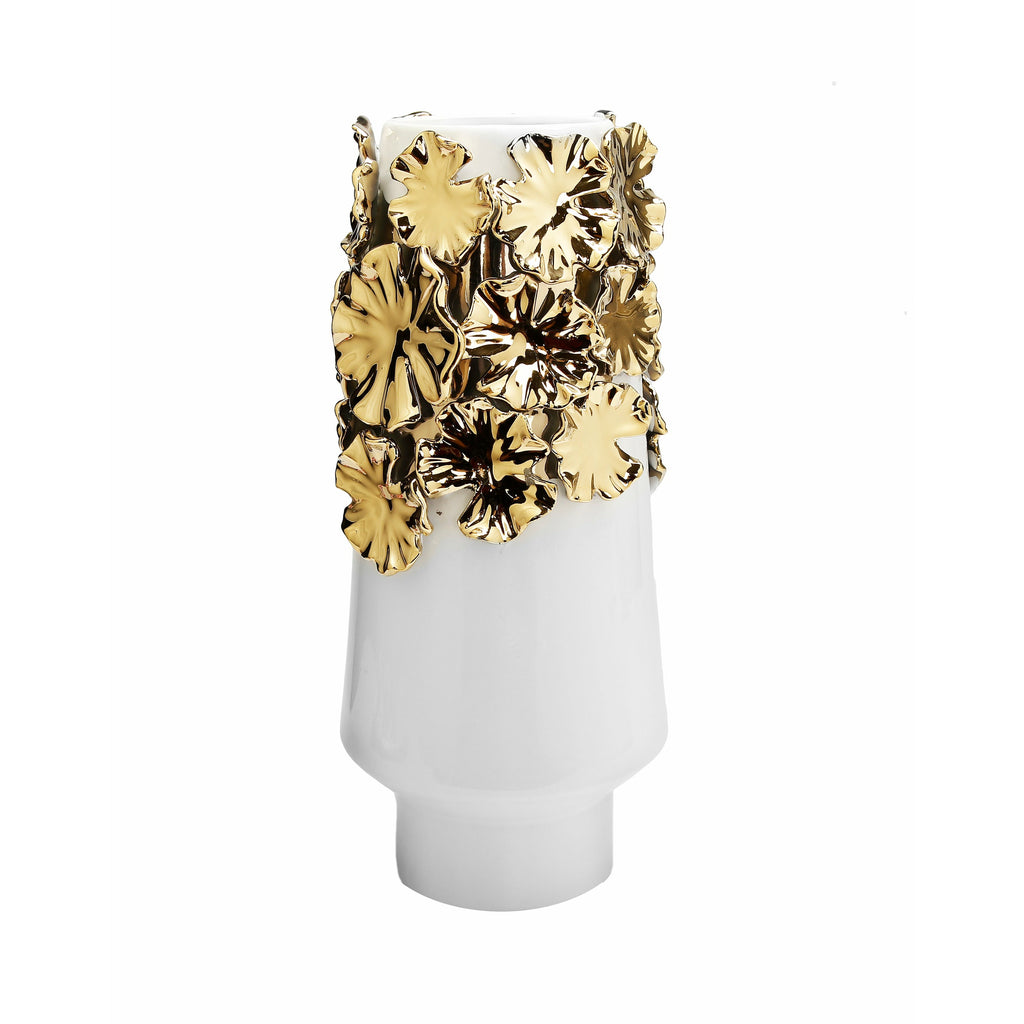 White Vase Gold Upper Detail - HOUSE OF SHE